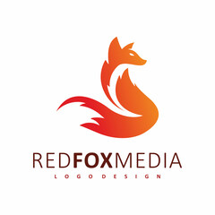 red fox media logo design