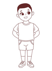 little boy standing