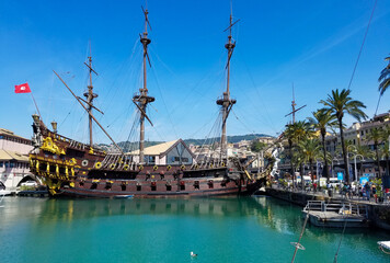 The Galleon Neptune in Genoa Harbor.