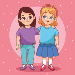 little girls friends