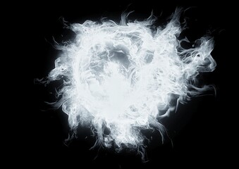 暗闇に渦巻く煙のイラスト