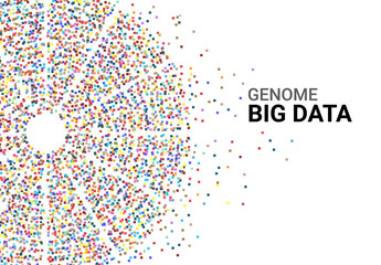 Genome genetic big data sequence human analytics background. DNA gene health design. - obrazy, fototapety, plakaty