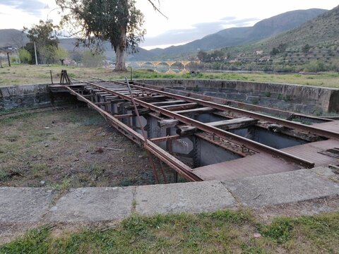 railroad tracks in the countryside