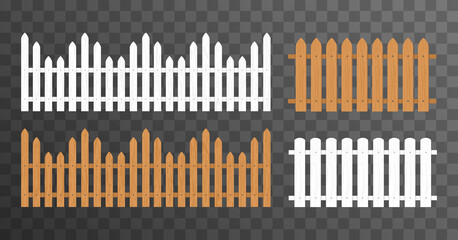 Wooden fence illustration. Farm wood wall yard, cartoon garden. Timber gate background pattern