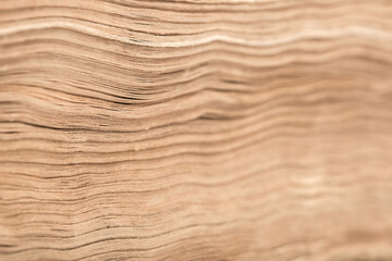 Antique book on a light table background. Education and science. Knowledge of old Tielerature. background and texture with copy space for text.