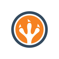 Chicken claw logo icon design, vector illustration