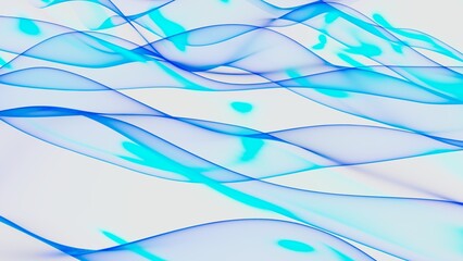 Abstract of blue wave in a spiral against a white background. Concept image of technological innovations, strategies and revolutions . 3D illustration. 3D CG.