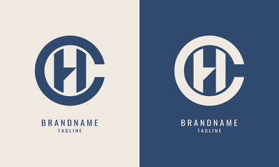Minimalist and Elegant CH Or HC Monogram Logo Design, Vector Template