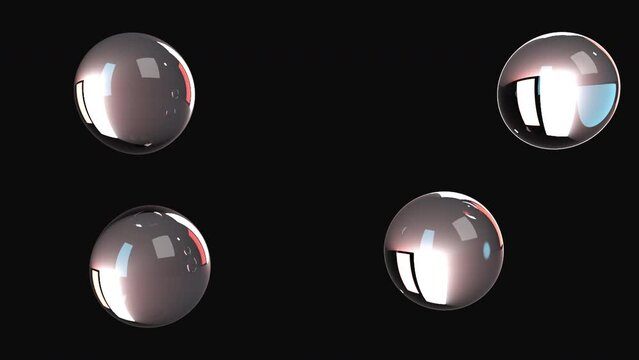Metaballs glass. Computer generated 3d render