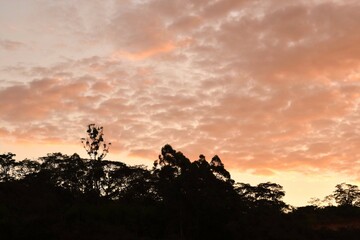 sunset in the mountains