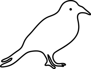 Birds silhouettes line art illustration on white background,..eps