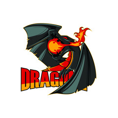 Black dragon logo esport for gaming logo design © Azza