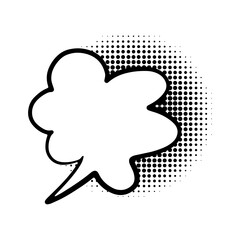 Comic conversation Speech Bubble, Doodle speech balloon