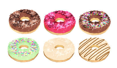 水彩のドーナツ　いろいろセット