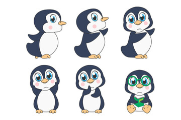 Naklejka premium cute penguin animal cartoon graphic