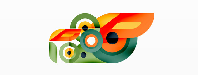 Rings and circles geometric abstract background for wallpaper, banner, backdrop