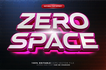 zero space glow Galaxy hero 3D Editable text Effect Style © agungkreatif