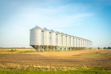 grain silos in the countryside © Amyskim