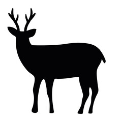 reindeer black silhouette style