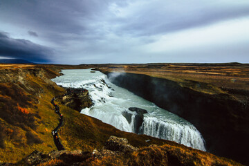 waterfall in the mountains