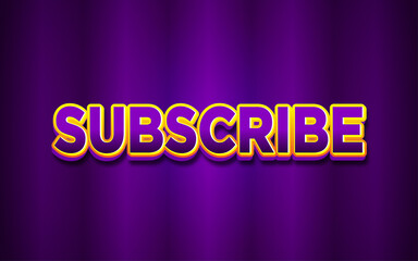 Subscribe button text effect, editable red and play text style