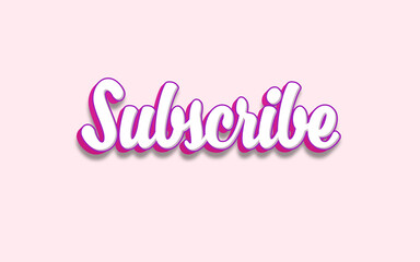 Subscribe button text effect, editable red and play text style