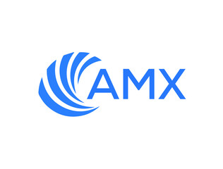 AMX Flat accounting logo design on white background. AMX creative initials Growth graph letter logo concept. AMX business finance logo design.
