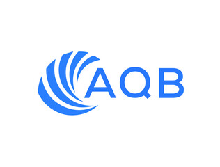AQB Flat accounting logo design on white background. AQB creative initials Growth graph letter logo concept. AQB business finance logo design.
