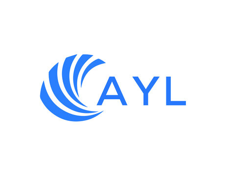 AYL Flat accounting logo design on white background. AYL creative initials Growth graph letter logo concept. AYL business finance logo design.
