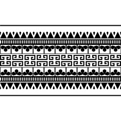 vintage ethnic cloth pattern vector design with illustrator black white