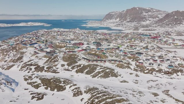 Drone Flight Over Rocks And Snow By Sissiiut