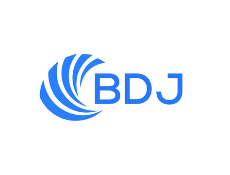 BDJ Flat accounting logo design on white background. BDJ creative initials Growth graph letter logo concept. BDJ business finance logo design.
