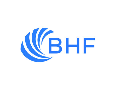 BHF Flat accounting logo design on white background. BHF creative initials Growth graph letter logo concept. BHF business finance logo design.
