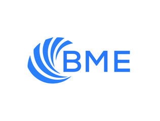 BME Flat accounting logo design on white background. BME creative initials Growth graph letter logo concept. BME business finance logo design.
