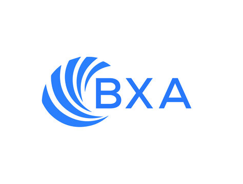 BXA Flat accounting logo design on white background. BXA creative initials Growth graph letter logo concept. BXA business finance logo design.
