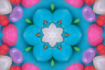 Mandala artwork - Colorful pattern background 3D