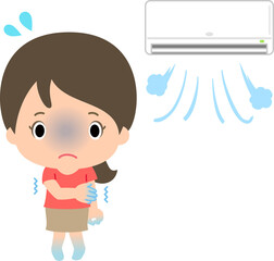 クーラー、冷房による体の冷え