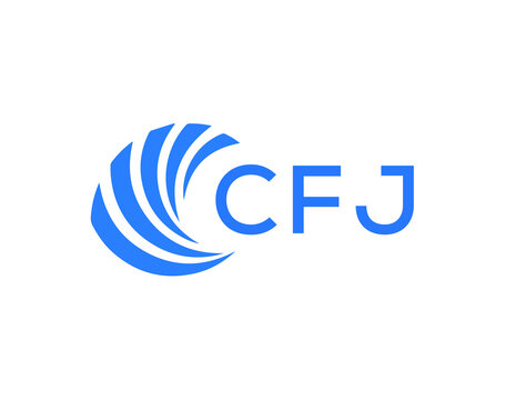 CFJ Flat accounting logo design on white background. CFJ creative initials Growth graph letter logo concept. CFJ business finance logo design.
