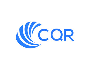 CQR Flat accounting logo design on white background. CQR creative initials Growth graph letter logo concept. CQR business finance logo design.
