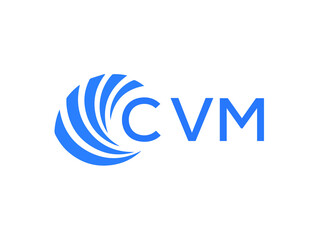 CVM Flat accounting logo design on white background. CVM creative initials Growth graph letter logo concept. CVM business finance logo design.
