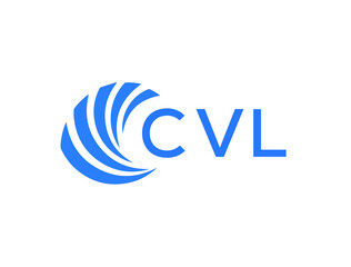 CVL Flat accounting logo design on white background. CVL creative initials Growth graph letter logo concept. CVL business finance logo design.
