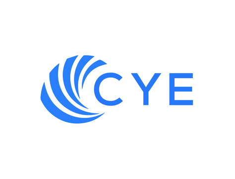 CYE Flat accounting logo design on white background. CYE creative initials Growth graph letter logo concept. CYE business finance logo design.
