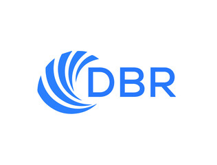 DBR Flat accounting logo design on white background. DBR creative initials Growth graph letter logo concept. DBR business finance logo design.
