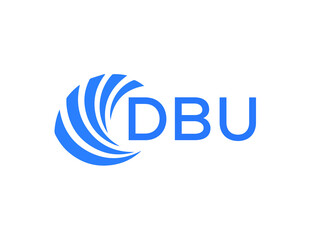 DBU Flat accounting logo design on white background. DBU creative initials Growth graph letter logo concept. DBU business finance logo design.
