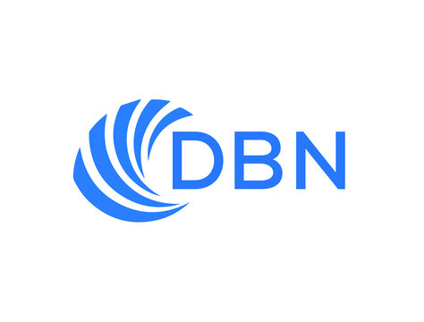 DBN Flat accounting logo design on white background. DBN creative initials Growth graph letter logo concept. DBN business finance logo design.
