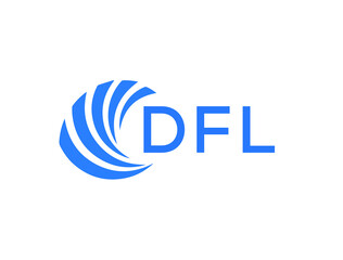 DFL Flat accounting logo design on white background. DFL creative initials Growth graph letter logo concept. DFL business finance logo design.
