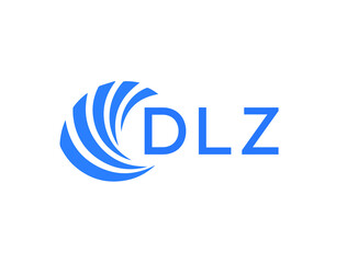 DLZ Flat accounting logo design on white background. DLZ creative initials Growth graph letter logo concept. DLZ business finance logo design.
