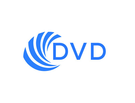 DVD Flat accounting logo design on white background. DVD creative initials Growth graph letter logo concept. DVD business finance logo design.
