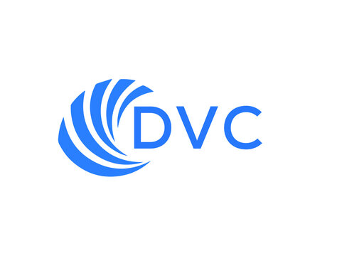 DVC Flat accounting logo design on white background. DVC creative initials Growth graph letter logo concept. DVC business finance logo design.
