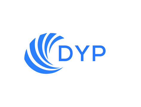 DYP Flat accounting logo design on white background. DYP creative initials Growth graph letter logo concept. DYP business finance logo design.
